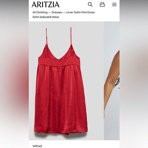 Aritzia Wilfred Loved Satin Babydoll Dress